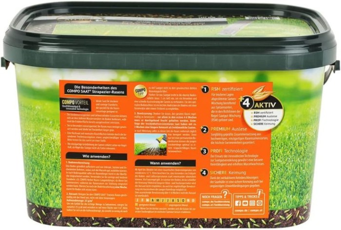 COMPO SAAT Trocken-Rasen, 2 kg, für 80 m², 23949