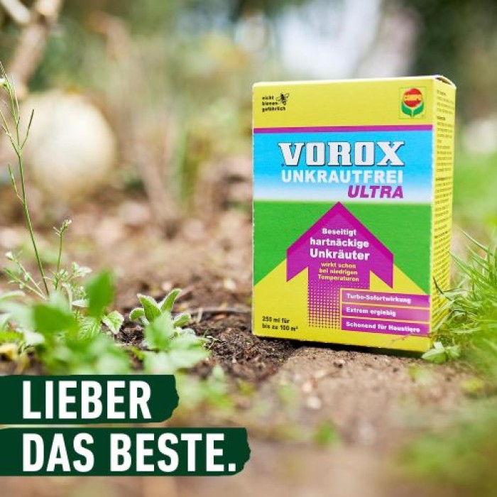 Compo VOROX Unkrautfrei Ultra 250 ml - Hochwirksamer Unkrautvernichter, 27939