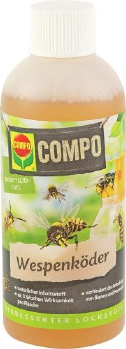 COMPO Wespenfallen Köder-Nachfüllpack, 2 Flaschen mit jeweils 125 ml Köder, 22433