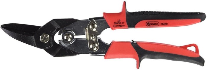 Connex Hebelblechschere, schwarz/rot, 260 mm, Linksschneidend, COXT244261