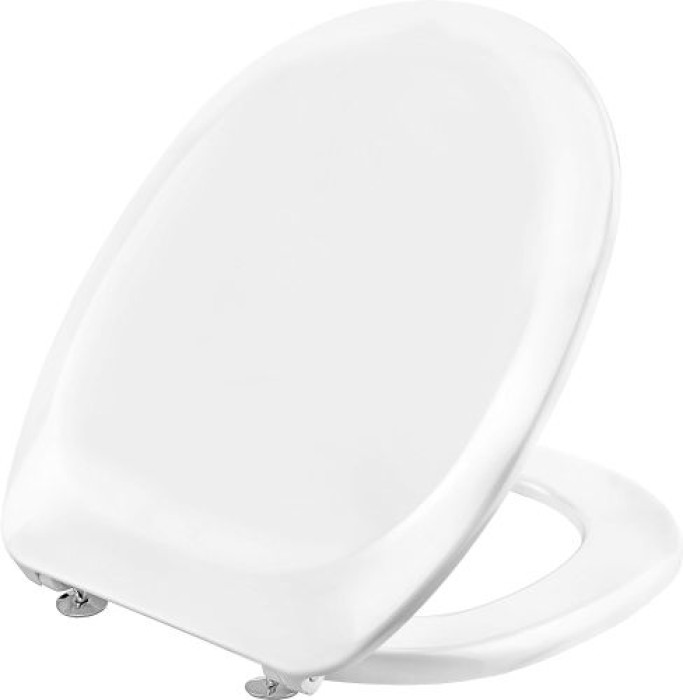 Cornat WC-Sitz Camero, Klassisch weißer Look, Duroplast, D-Form, KSCAM00