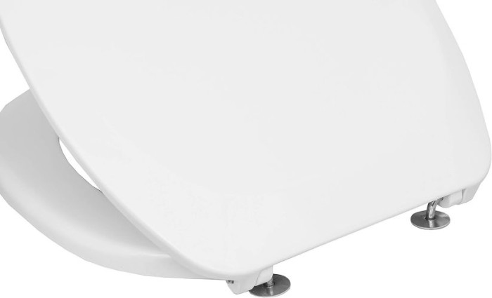 Cornat WC-Sitz Camero, Klassisch weißer Look, Duroplast, D-Form, KSCAM00