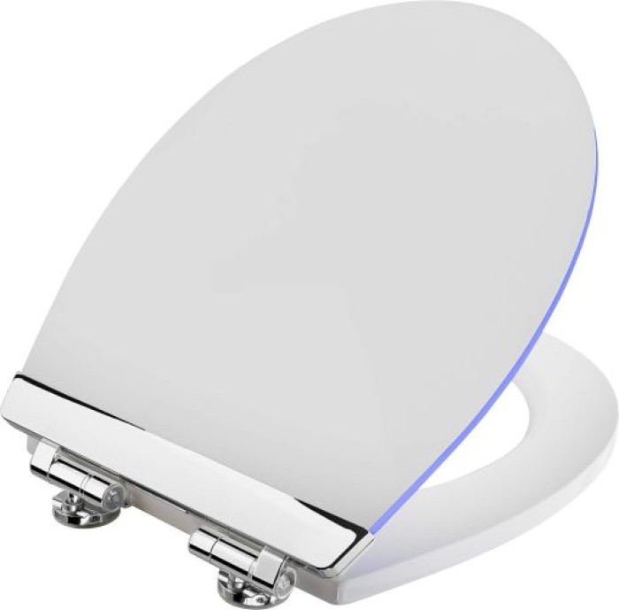 Cornat WC-Sitz White Shining LED, MDF, Reversed Edge, mit Softclose-Funktion, KSDSC363