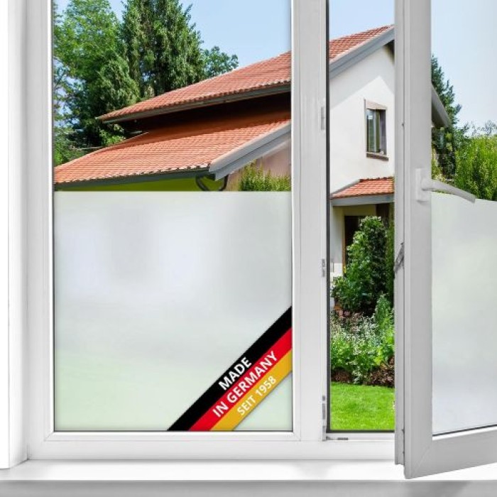 d-c-fix Fensterfolie Opal, 45 cm x 2 m, selbstklebende blickdichte Sichtschutzfolie, F3460338