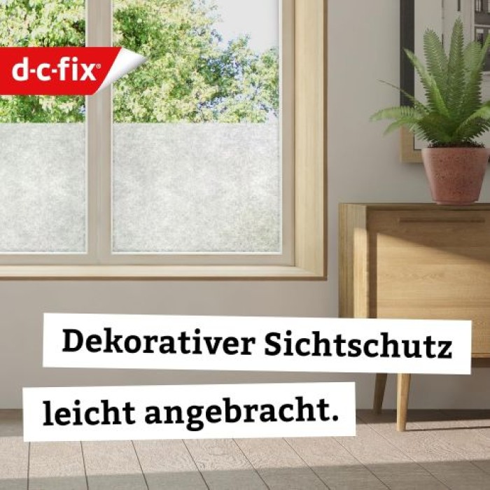 d-c-fix Fensterfolie Reispapier weiß, 45 cm x 2 m, selbstklebende blickdichte Sichtschutzfolie, F3460350