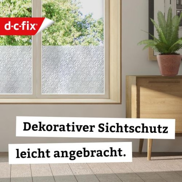 d-c-fix Fensterfolie Snow, 67,5 cm x 2 m, selbstklebende blickdichte Sichtschutzfolie, F3468011