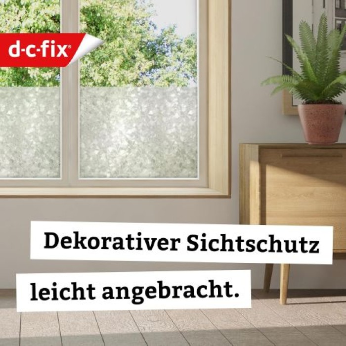 d-c-fix Fensterfolie static Splinter, 45 cm x 1,5 m, selbstklebende blickdichte Sichtschutzfolie, F3380019