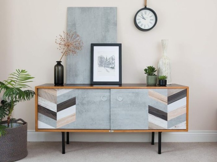 d-c-fix Klebefolie Concrete, 67,5 cm x 2 m, selbstklebende Deko-Folie für Möbel, F3468166