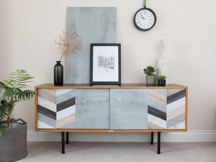 d-c-fix Klebefolie Concrete, 90 cm x 2,1 m, selbstklebende Deko-Folie für Möbel, F3465383