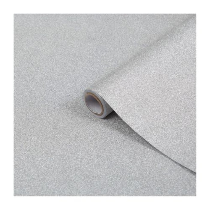 d-c-fix Klebefolie Metallic Glitzer Silber, 45 x 150 cm, selbstklebende Deko-Folie für Möbel, F3410011