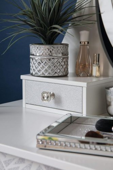 d-c-fix Klebefolie Metallic Glitzer Silber, 45 x 150 cm, selbstklebende Deko-Folie für Möbel, F3410011