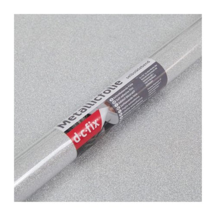 d-c-fix Klebefolie Metallic Glitzer Silber, 45 x 150 cm, selbstklebende Deko-Folie für Möbel, F3410011