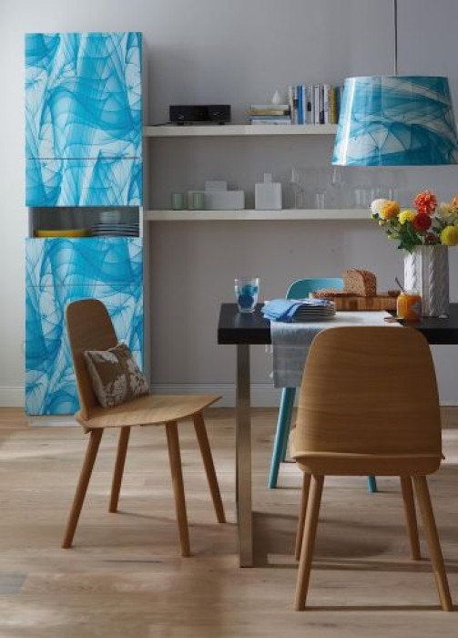 d-c-fix Klebefolie Murano Blue, 45 cm x 1,5 m, selbstklebende Deko-Folie, F3431005
