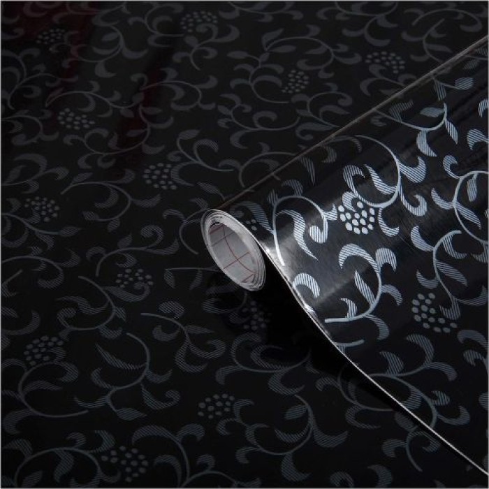 d-c-fix Klebefolie Sonja Black, 45 cm x 1,5 m, selbstklebende Deko-Folie, F3431003