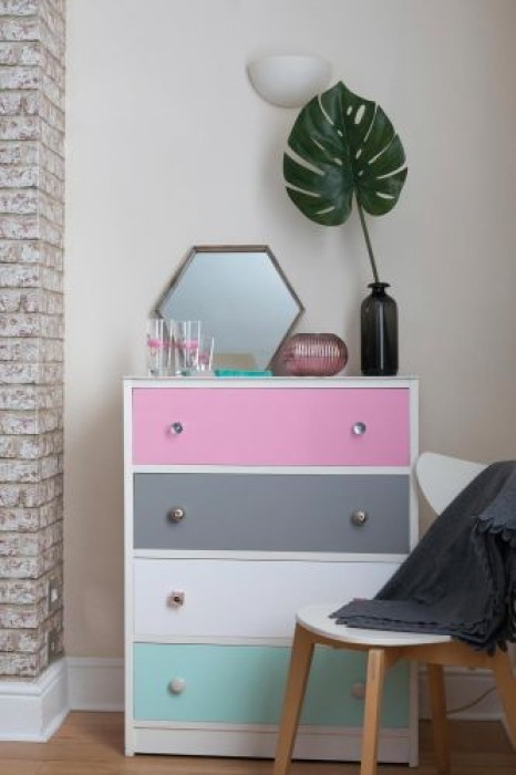 d-c-fix Klebefolie Uni Lack mint, 45 cm x 2 m, selbstklebende Deko-Folie für Möbel, F3460665