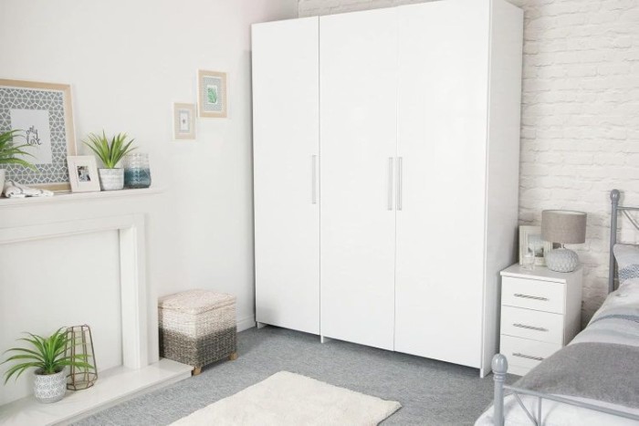 d-c-fix Klebefolie Uni Lack weiß, 90 cm x 2,1 m, selbstklebende Deko-Folie für Möbel, F3465359