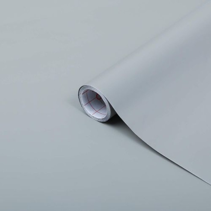 d-c-fix Klebefolie Uni seidenmatt grau, 45 cm x 2 m, selbstklebende Dekofolie für Möbel, F3460636
