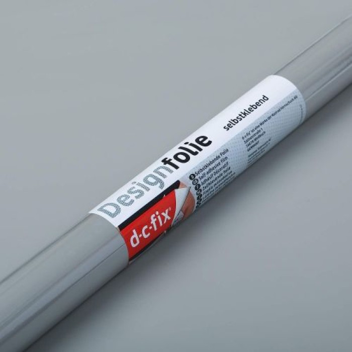d-c-fix Klebefolie Uni seidenmatt grau, 45 cm x 2 m, selbstklebende Dekofolie für Möbel, F3460636