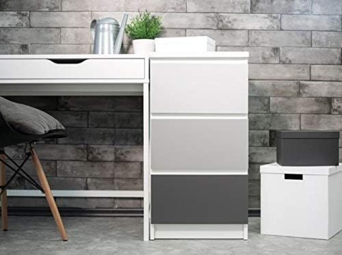 d-c-fix Klebefolie Uni seidenmatt grau, 67,5 cm x 2 m, selbstklebende Deko-Folie für Möbel, F3468111