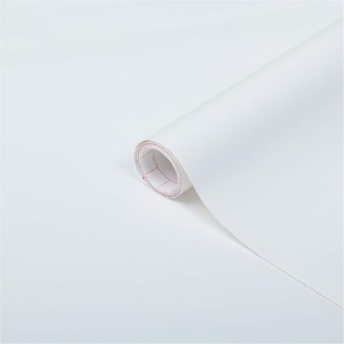 d-c-fix Klebefolie Uni seidenmatt weiß, 67,5 cm x 2 m, selbstklebende Deko-Folie für Möbel, F3468006