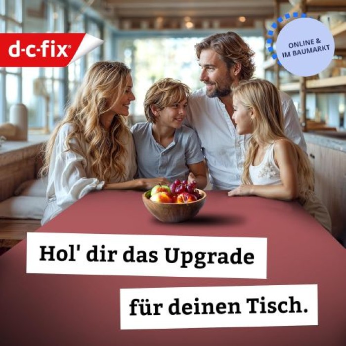 d-c-fix Tischdecke PVC-frei Mineral Red, 220 x 150 cm, eckig, F2362043