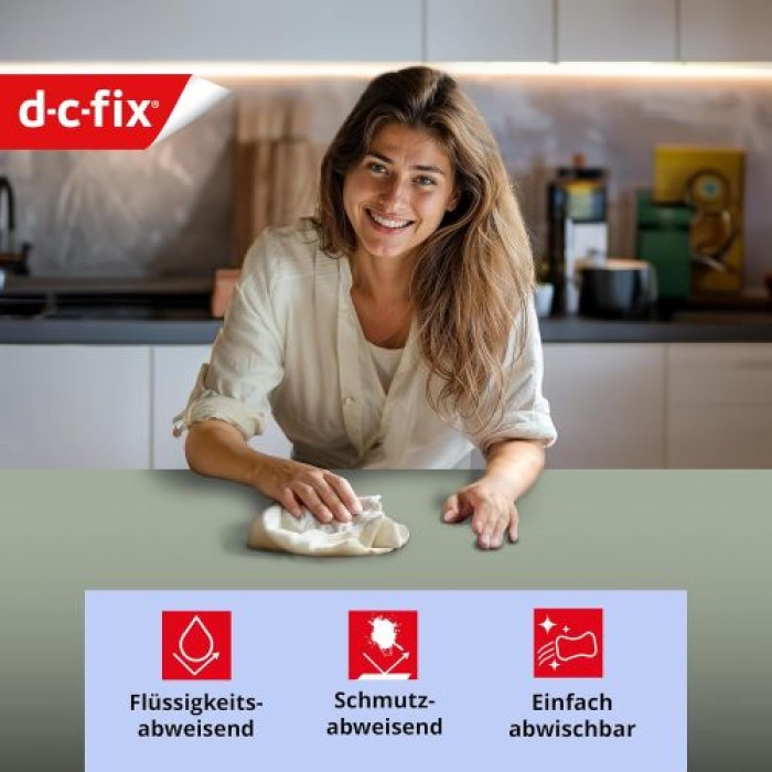 d-c-fix Tischdecke PVC-frei Sage Green, 180 x 140 cm, eckig, F2362031