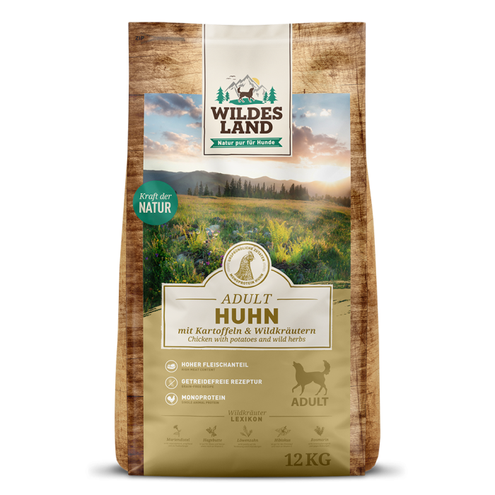 Wildes Land Classic Adult, Trockenfutter, Huhn mit Kartoffeln, 12 kg, WL515985
