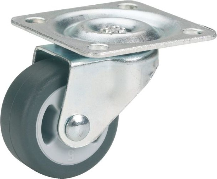 Dörner + Helmer Lenkrolle (30 x 14 mm, Gl 2K-Rad) grau, 30x14 mm 790320