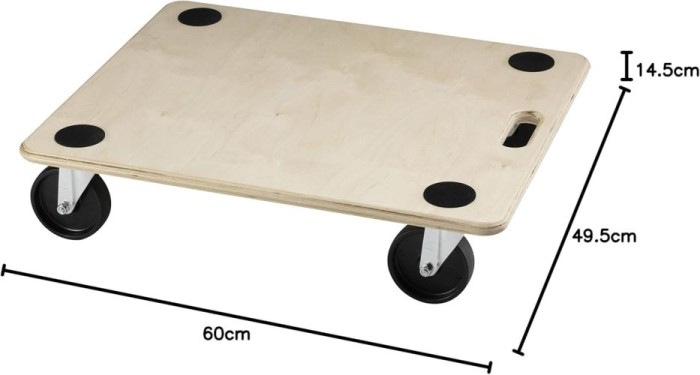 Dörner + Helmer Transporthilfe, max. Tragfähigkeit: 400 kg, Holz, braun, 290635