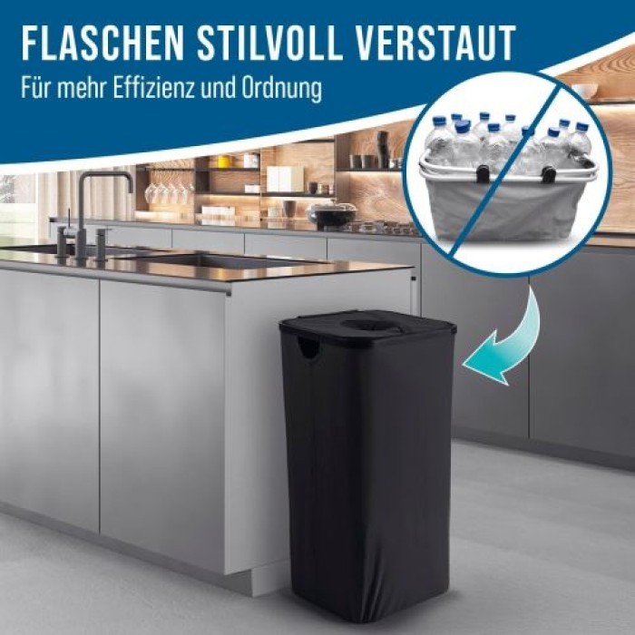EASYmaxx Pfandflaschen Sammelbehälter 100 l, mit 2 x Flaschentasche,  15478