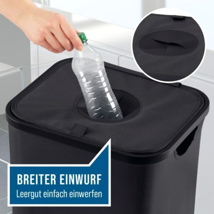EASYmaxx Pfandflaschen Sammelbehälter 100 l, mit 2 x Flaschentasche,  15478