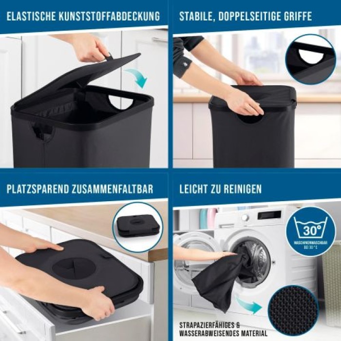 EASYmaxx Pfandflaschen Sammelbehälter 100 l, mit 2 x Flaschentasche,  15478
