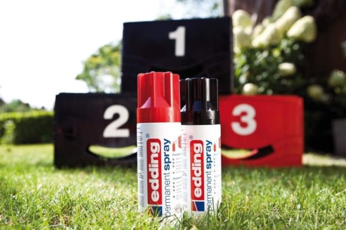Edding Permanent Spray, Acryllack, 951 Tiefschwarz Glänzend 200 ml, 95650