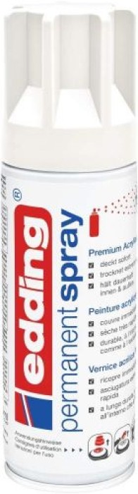 Edding Permanent Spray, Acryllack, 953 Verkehrsweiß Glänzend 200 ml, 95698