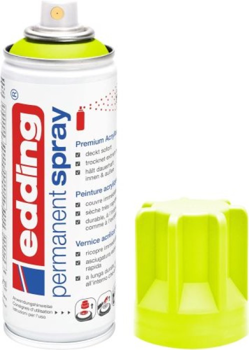 Edding Permanent Spray, Acryllack, 965 Neongelb Matt 200 ml, 504882