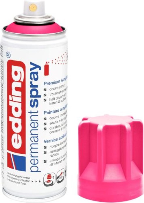 Edding Permanent Spray, Acryllack, 969 Neonpink Matt 200 ml, 504886