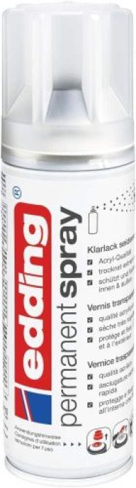 Edding Permanent Spray, Klarlack, 995 Transparent Seidenmatt Matt 200 ml, 95648