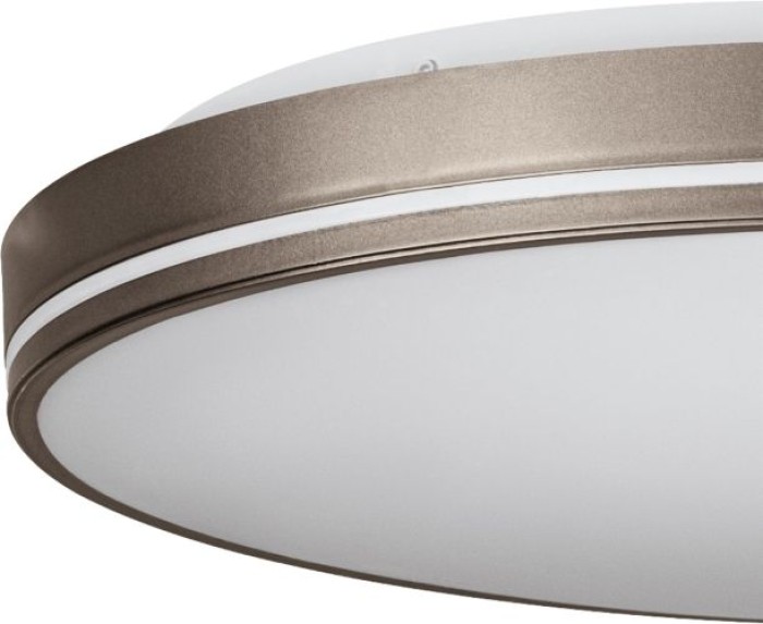 EGLO LED Deckenleuchte Orotava, dimmbare Deckenlampe mit Fernbedienung, DM 39,5 cm, Mokka/Weiß, 75707
