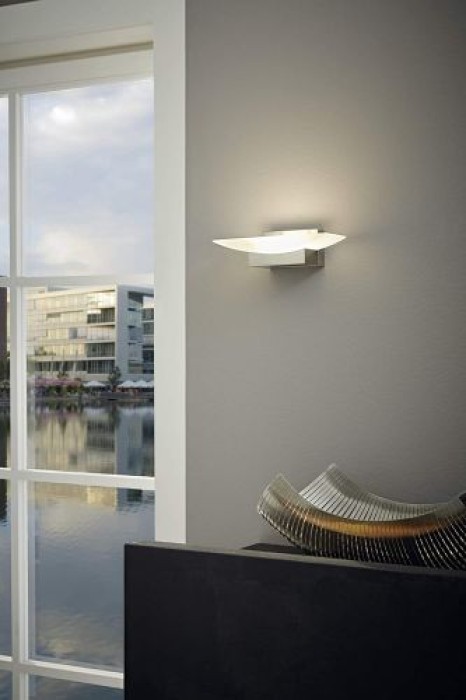 EGLO LED Wandlampe Metrass, Wandbeleuchtung für Innen aus Aluminium und Kunststoff, warmweiß, 96038