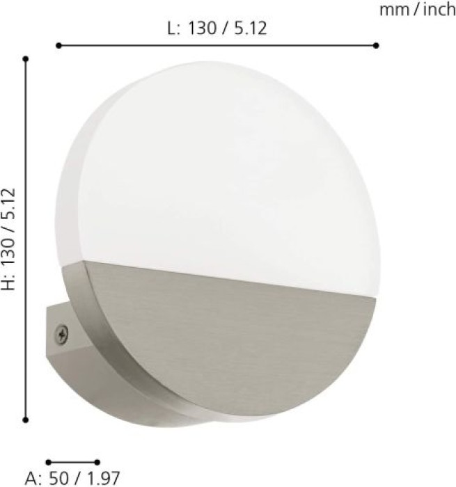 EGLO LED Wandlampe Metrass, Wandbeleuchtung für Innen aus Aluminium, warmweiß, 96041