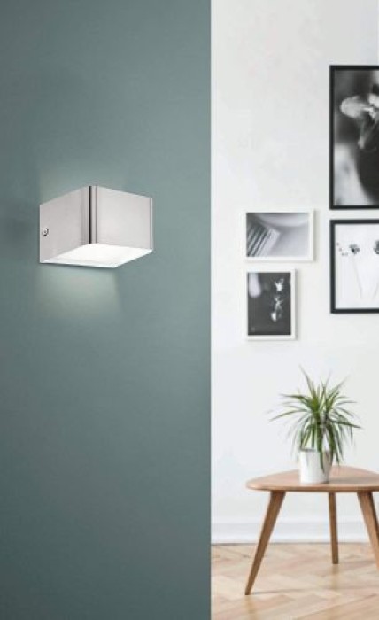 EGLO LED Wandlampe Sania 4, Wandstrahler innen aus Aluminium, Weiß,, 98424