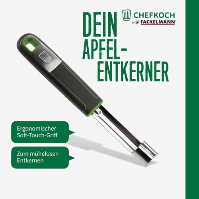 Fackelmann Chefkoch Apfelentkerner Premium – Müheloses Entfernen von Kernen, 23119