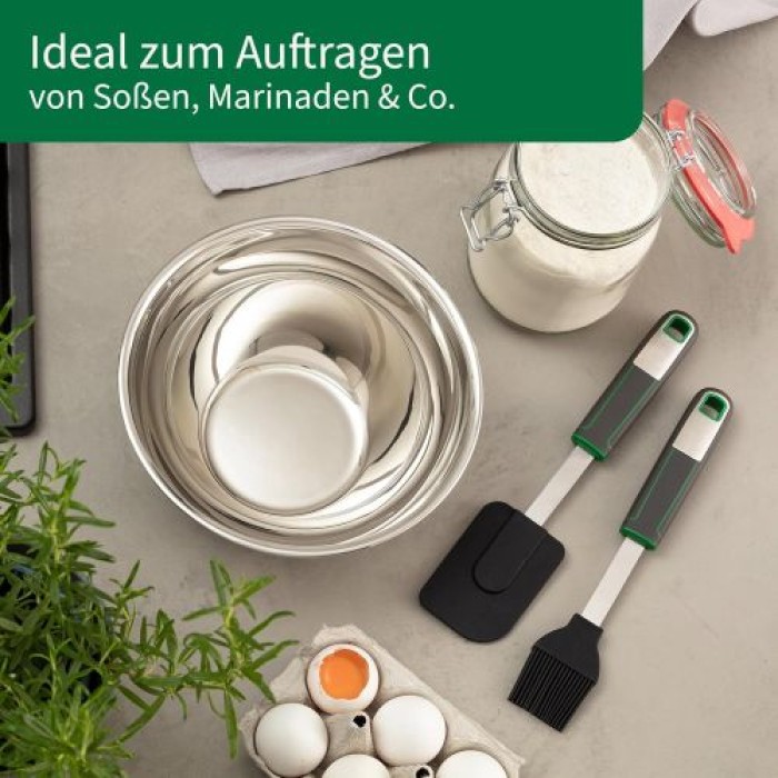 Fackelmann Chefkoch Brat- und Backpinsel Premium – Zum Einpinseln von Marinaden & Soßen, 24,5 cm, 23114