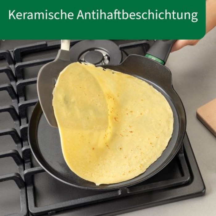 Fackelmann Chefkoch Crepe-Pfanne, Ø26 cm, Bielefeld mit Keramik-Antihaft-Beschichtung, 23367