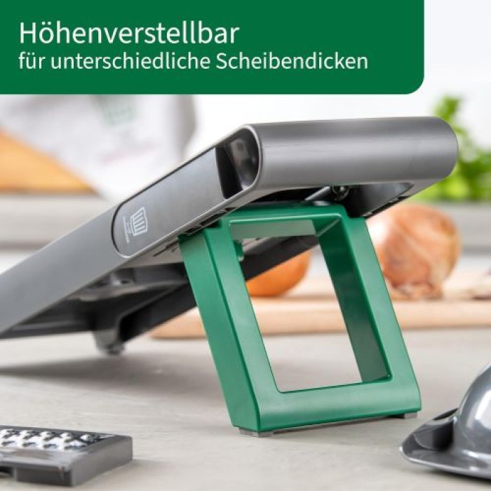 Fackelmann Chefkoch Gemüsehobel 6-teilig, Inklusive 4 Einsätze & Aufbewahrungsbehälter, 23434