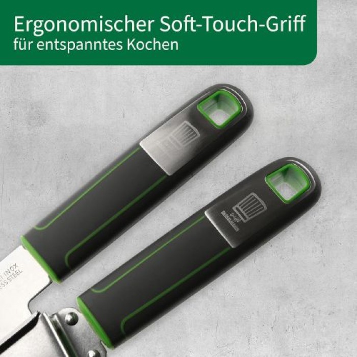 Fackelmann Chefkoch Knoblauchpresse Premium – Ideal zum Pressen von Knoblauch & Co, 19 cm, 23113