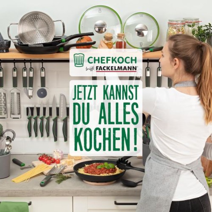 Fackelmann Chefkoch Knoblauchpresse Premium – Ideal zum Pressen von Knoblauch & Co, 19 cm, 23113