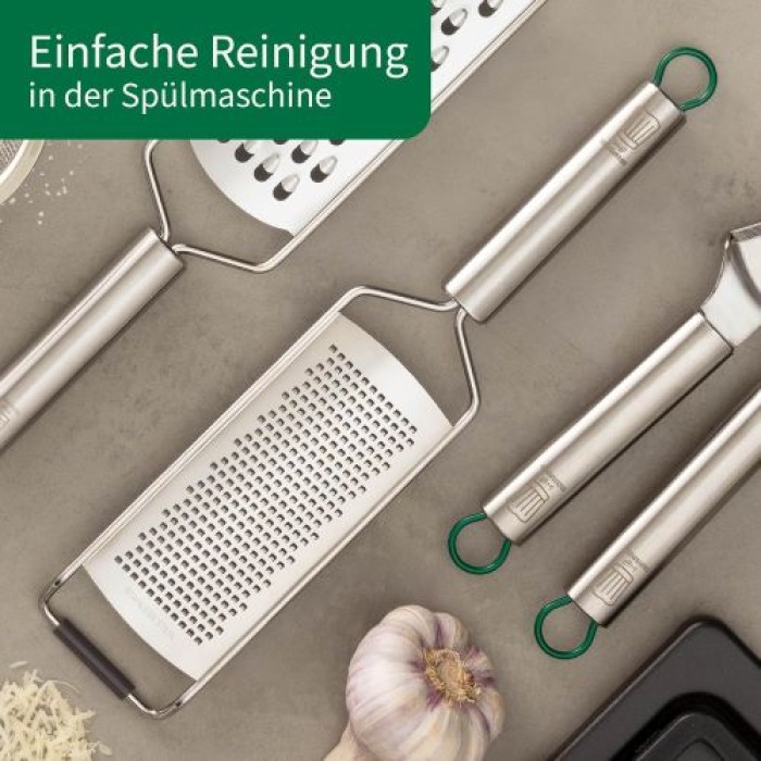 Fackelmann Chefkoch München Premium Edelstahl Reibe für Feines Reiben, 23337