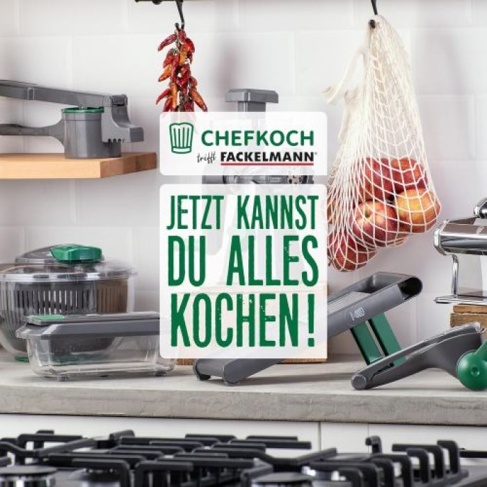 Fackelmann Chefkoch Nudelmaschine für leckere Pasta, Inklusive Tischhalterung und Anti-Rutsch-Boden, 23440
