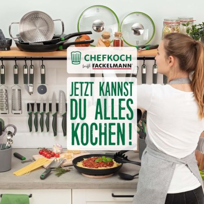 Fackelmann Chefkoch Pizzaschneider Premium – Perfekt für Pizza, Flammkuchen & Co, 18 cm, 23111
